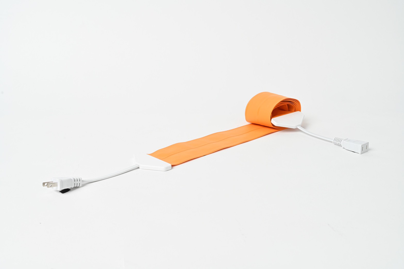 orange white flat extension cord